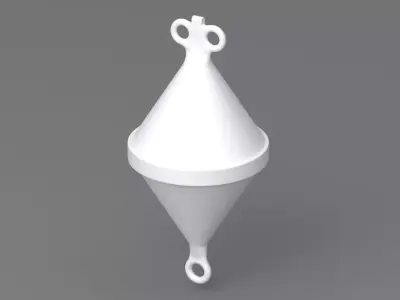 Sea Buoy 01 white 3D model