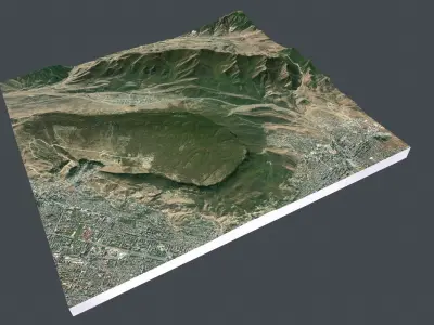 Mountain landscape Tarki-Tau Makhachkala Dagestan Russia 3D model