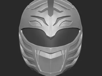 White Ranger Helmet 3D print model
