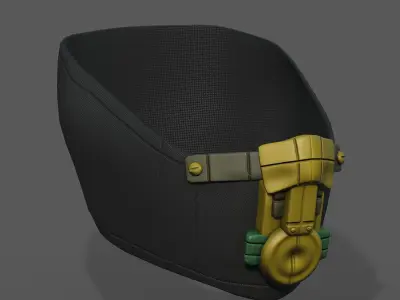 Gas mask respirator scifi futuristic 3d  Low-poly 3D model 31