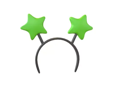 Star Headband v1 007 Low-poly 3D model