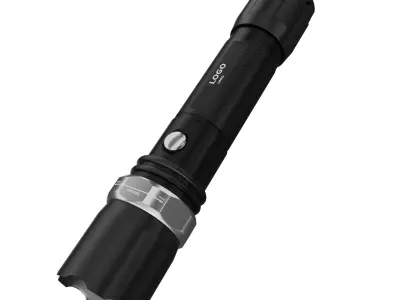 aluminum alloy outdoor flashlight 3D model 3D model