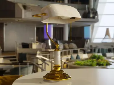 Retro Table Lamp 3D model