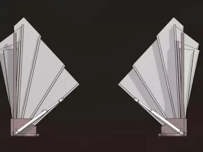 mordern steel gate 3D model