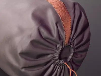 Folded Sleeping Bag Low-poly 3D model