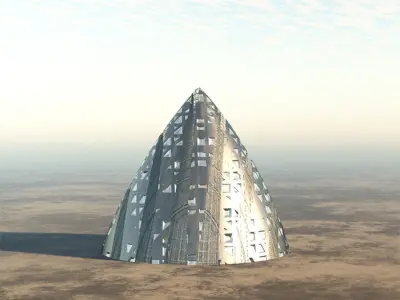 Alien Spaceship or Building model 3D model