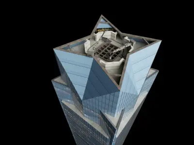 World Financial Center Chongqing China Low-poly 3D model