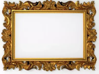 carved frame 3D model