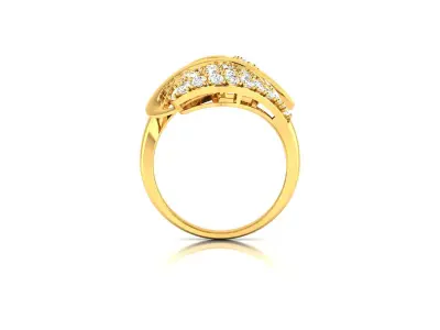 Solitaire Engagement Wedding Ring 3D print model 15