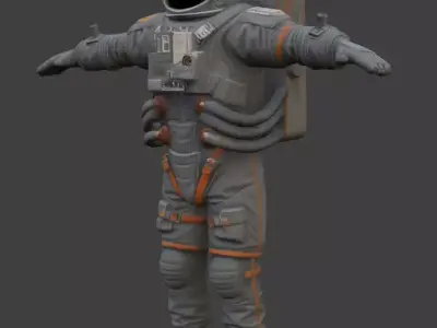 Astronaut spacesuit low poly Low-poly 3D model buy