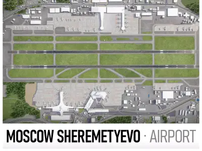 Sheremetyevo International Airport - SVO Low-poly 3D model