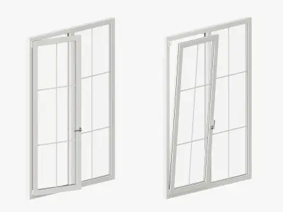 Classic style windows with OPENING option 3D model