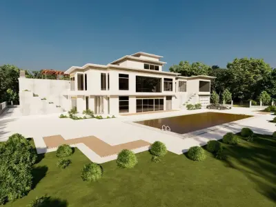 Casa Scene-villa-modern house 3D model 71