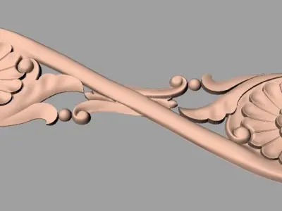 European furniture 3D relief models for CNC wood engraving E225 3D model