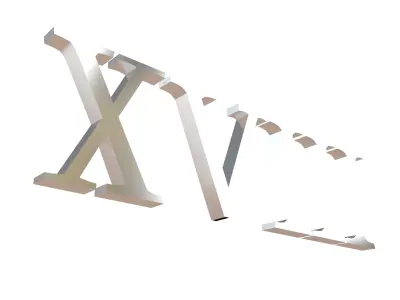 Roman Numerals 18 v1 003 Low-poly 3D model