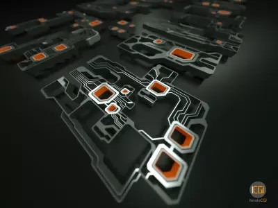 Tech shapes-TS2 kit Low-poly 3D model