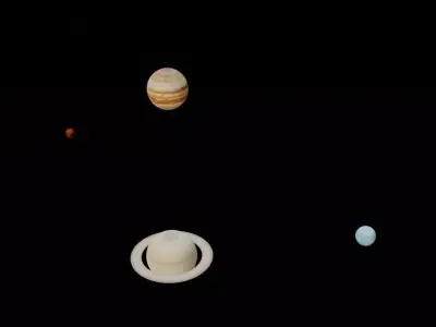 Solar system 3D model