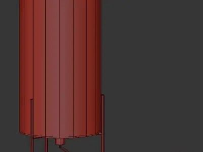 Kleine clear glass table lamp with metal base 3D model