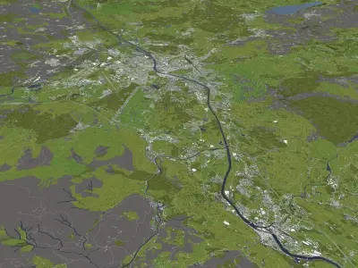 Salzburg Austria 50x50km 3D model
