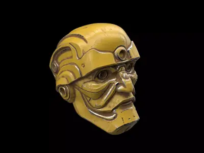 Sci Fi robotic head 3D model