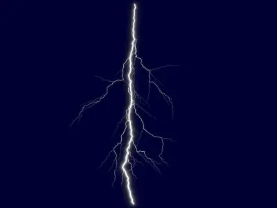 Realistic 3D Lightning CG-06 Low-poly 3D model