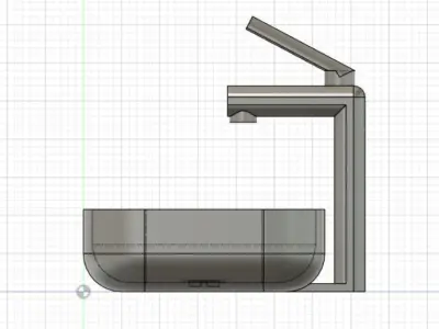 Sink Washbasin for Doll House and Barbie House 3D Print Model 3D print model