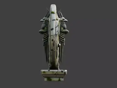 Eagle Stone Emblem Low-poly 3D model
