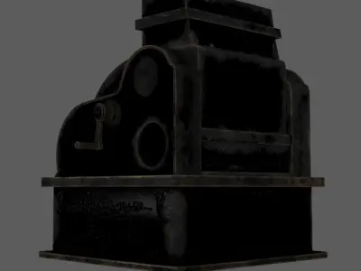 Ancient Chinese cash register Low-poly 3D model