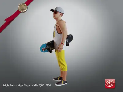 Skater Male A CC 21 30 001 3D model