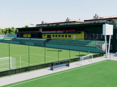 LFF Stadium - Vilnius Lithuania 3D model