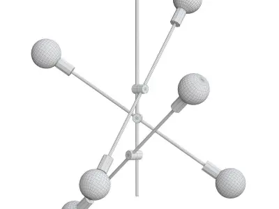 LAMBERT FILS CLIFF PENDANT GOLD Low-poly 3D model