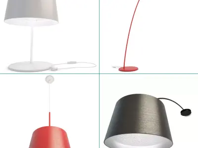 Twiggy Lamps Collection Foscarini 3D model