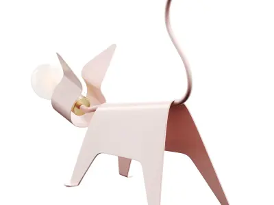 Penelope Modern Industrial Iron Feline Kids Lamp by Jonathan Y 3D model