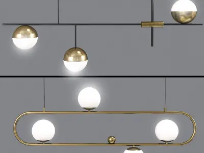 Multiple Ceiling Light Collection 3D model