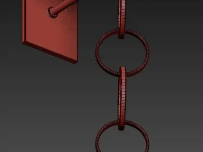 Table lamp with shade 3D model