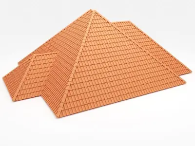 Realistic Roman Roof 1 3D model