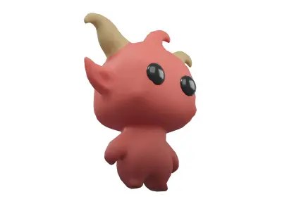 Devil Monster V1 001 Low-poly 3D model