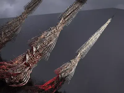 Apocolpse Modern Art shard Towers 3D model