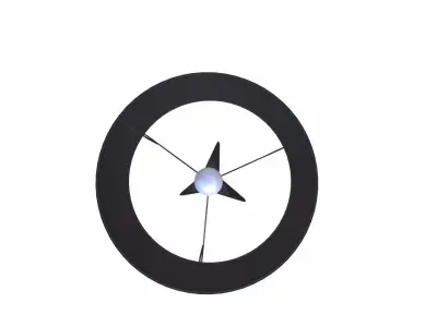 Tripod Floor Lamp Low-poly 3D model