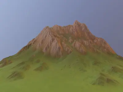 terrain hills mountains 02 3D model