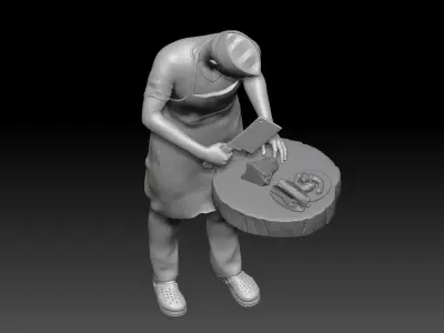 MEXICAN STREET FOOD TACOS TAQUERO 1 3D print model