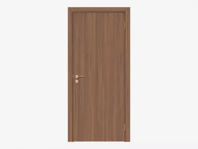 Modern Wooden Interior Door with Furniture 016 3D model