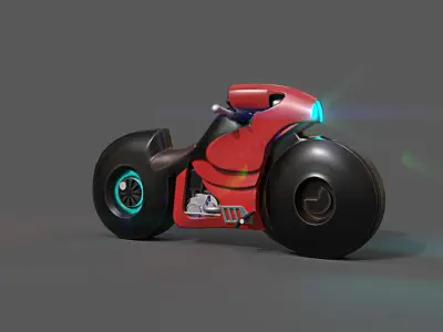 Sci-fi Bike Game Ready 2 3D model