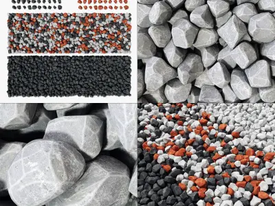 Gravel splinter smooth n1 3D model