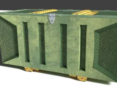 Sci-Fi Crate for Weapons or Cargo Low-poly 3D model