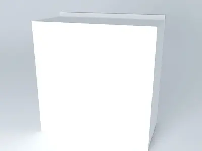 American corner straight 1 DOOR Free 3D model