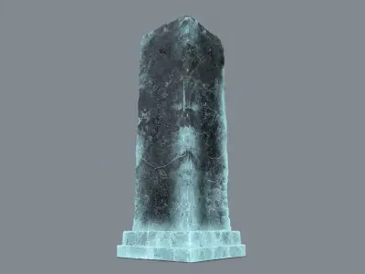 monument ruins Low-poly 3D model