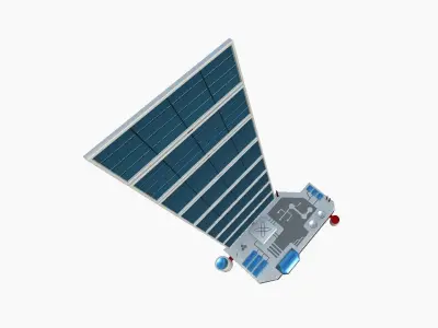Satellite B09 USA - SciFi Space Design Low-poly 3D model