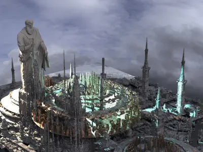 Zeus Temples advanced society Kit bash 3D model