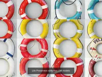 Life Preservers collection 3D Model Pack